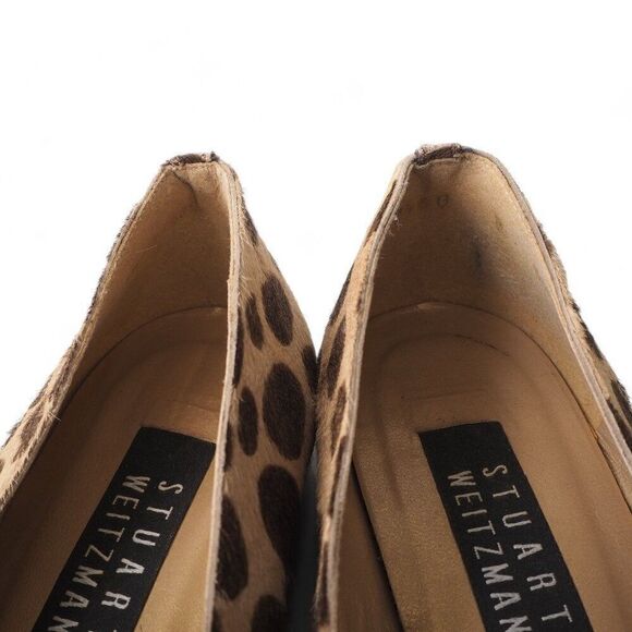 Stuart Weitzman Mocaroon Cognac Ocelot Slip-on Loafers Women's 5.5M - Picture 12 of 12